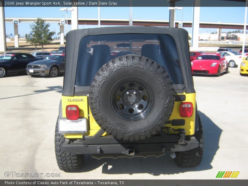 Solar Yellow / Dark Slate Gray 2006 Jeep Wrangler Sport 4x4