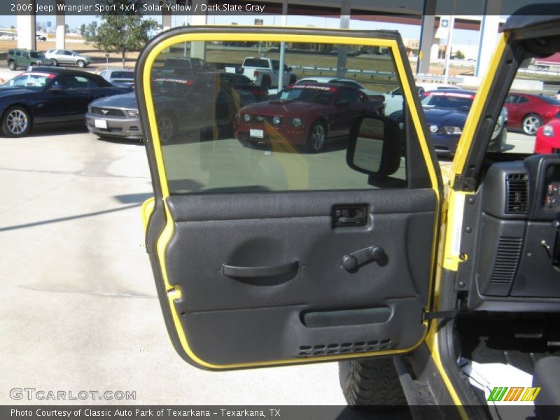 Solar Yellow / Dark Slate Gray 2006 Jeep Wrangler Sport 4x4