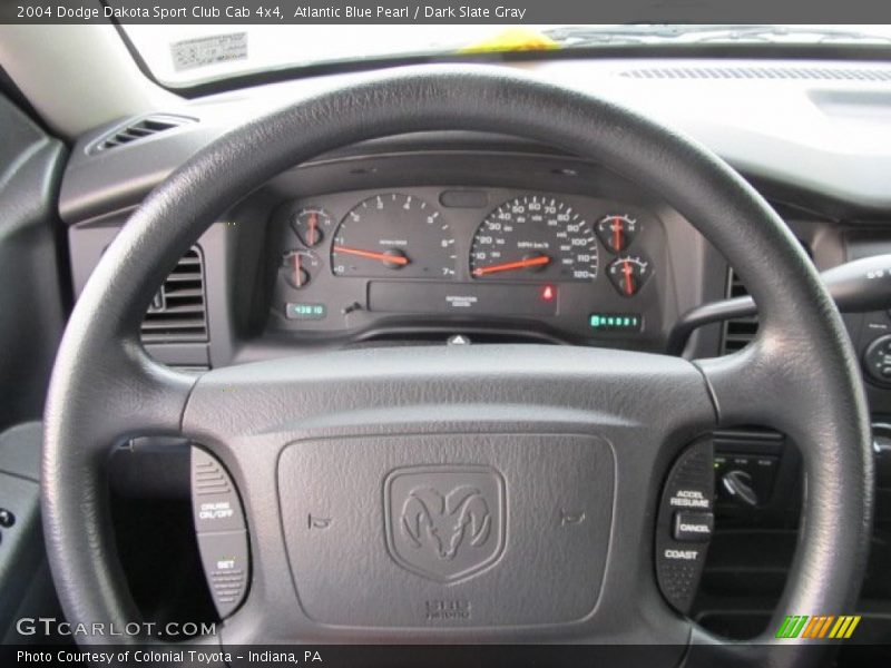 Atlantic Blue Pearl / Dark Slate Gray 2004 Dodge Dakota Sport Club Cab 4x4