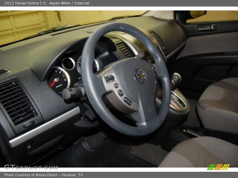 Aspen White / Charcoal 2011 Nissan Sentra 2.0