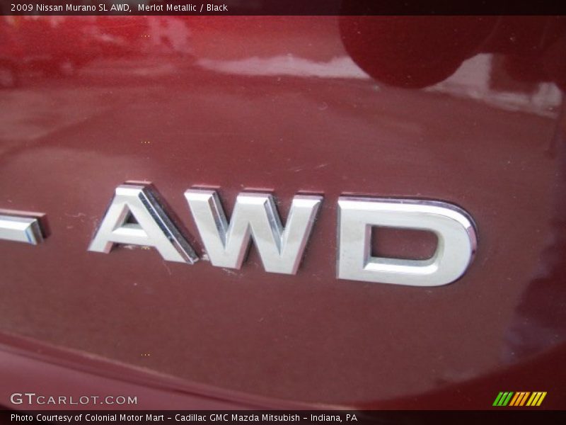 Merlot Metallic / Black 2009 Nissan Murano SL AWD