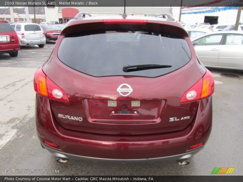 Merlot Metallic / Black 2009 Nissan Murano SL AWD