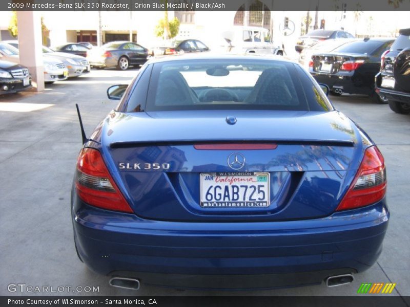 Orion Blue Metallic / Black/Ash 2009 Mercedes-Benz SLK 350 Roadster