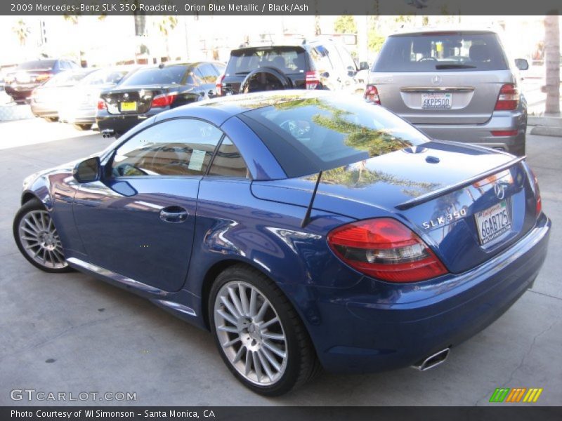 Orion Blue Metallic / Black/Ash 2009 Mercedes-Benz SLK 350 Roadster