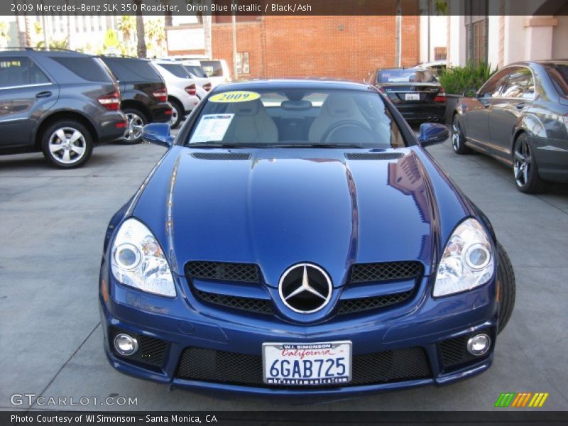Orion Blue Metallic / Black/Ash 2009 Mercedes-Benz SLK 350 Roadster