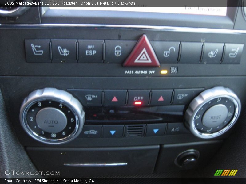 Orion Blue Metallic / Black/Ash 2009 Mercedes-Benz SLK 350 Roadster