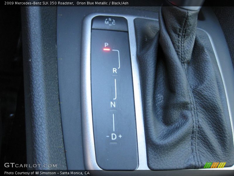 Orion Blue Metallic / Black/Ash 2009 Mercedes-Benz SLK 350 Roadster