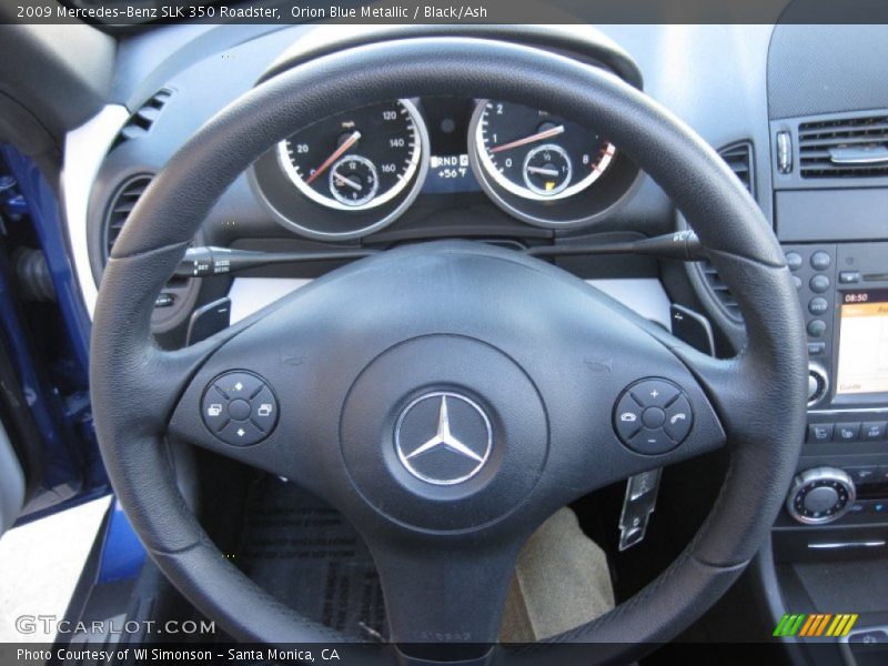 Orion Blue Metallic / Black/Ash 2009 Mercedes-Benz SLK 350 Roadster