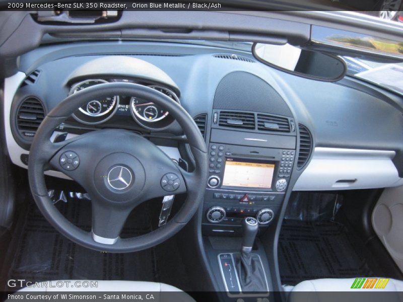 Orion Blue Metallic / Black/Ash 2009 Mercedes-Benz SLK 350 Roadster