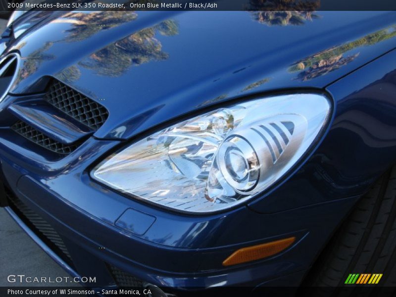 Orion Blue Metallic / Black/Ash 2009 Mercedes-Benz SLK 350 Roadster