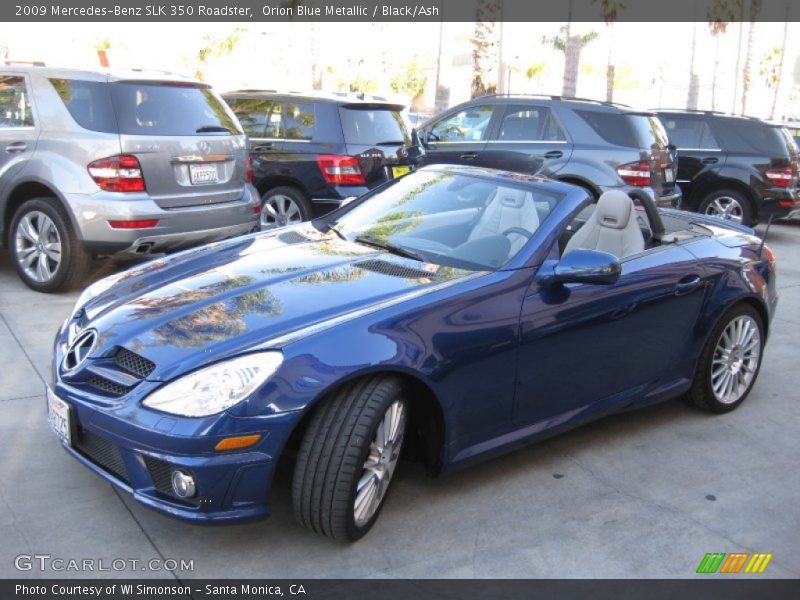 Orion Blue Metallic / Black/Ash 2009 Mercedes-Benz SLK 350 Roadster