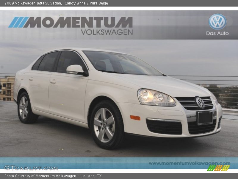 Candy White / Pure Beige 2009 Volkswagen Jetta SE Sedan