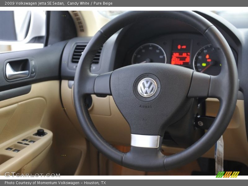 Candy White / Pure Beige 2009 Volkswagen Jetta SE Sedan