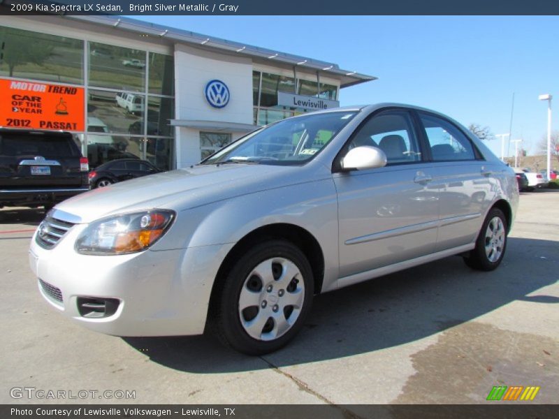 Bright Silver Metallic / Gray 2009 Kia Spectra LX Sedan