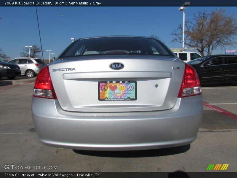 Bright Silver Metallic / Gray 2009 Kia Spectra LX Sedan