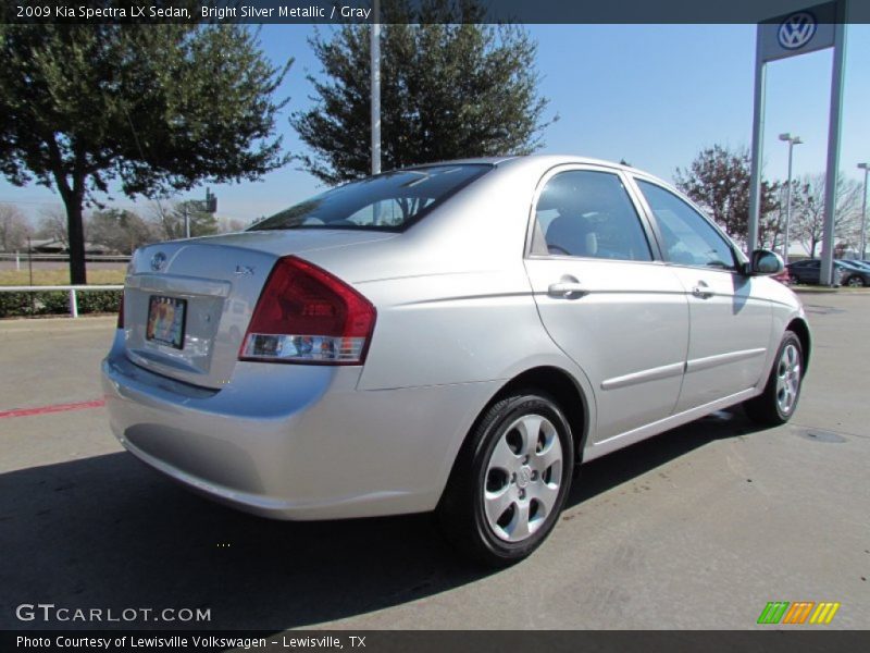 Bright Silver Metallic / Gray 2009 Kia Spectra LX Sedan