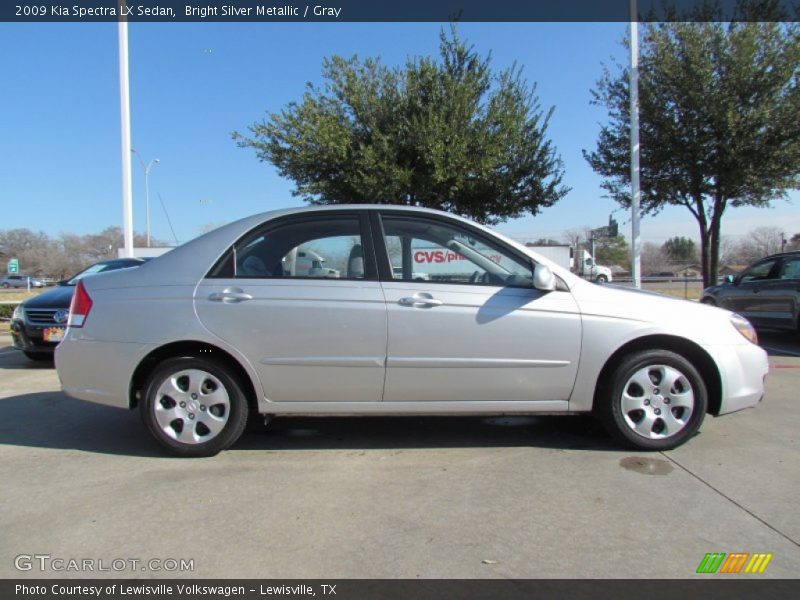 Bright Silver Metallic / Gray 2009 Kia Spectra LX Sedan