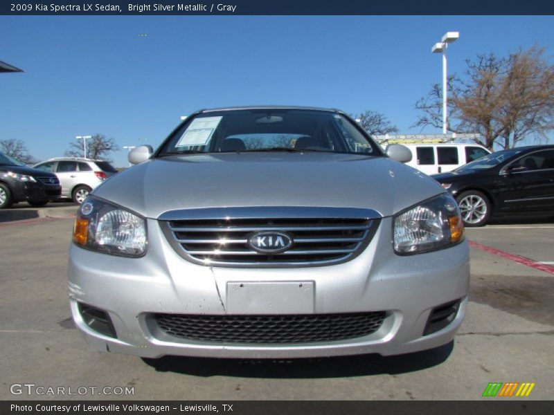 Bright Silver Metallic / Gray 2009 Kia Spectra LX Sedan