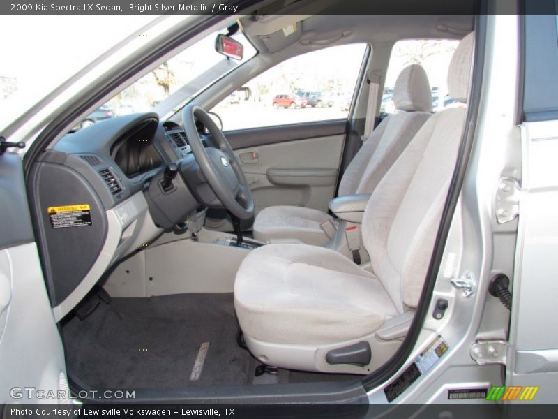 Bright Silver Metallic / Gray 2009 Kia Spectra LX Sedan
