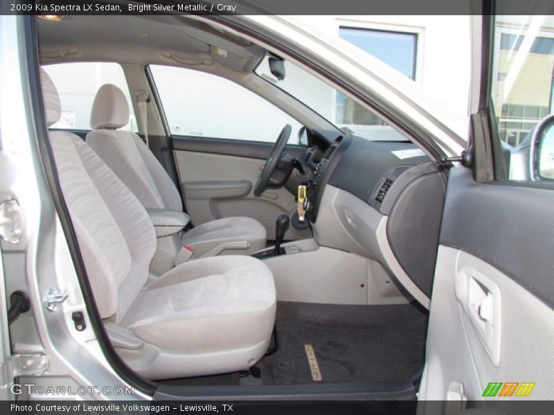 Bright Silver Metallic / Gray 2009 Kia Spectra LX Sedan