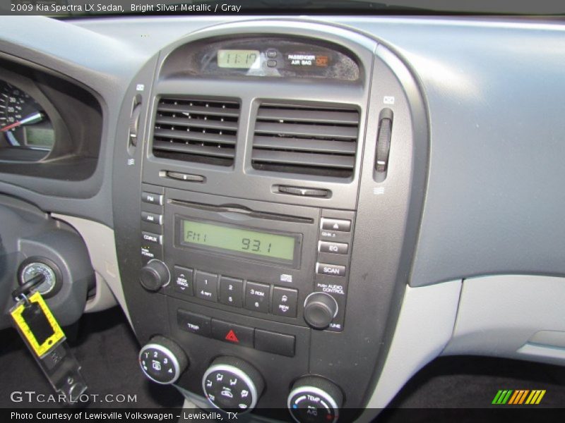 Bright Silver Metallic / Gray 2009 Kia Spectra LX Sedan