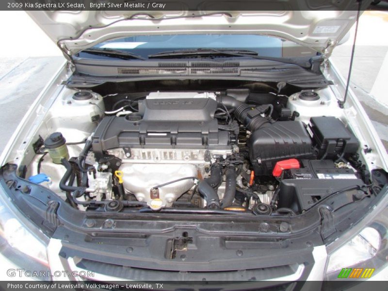 Bright Silver Metallic / Gray 2009 Kia Spectra LX Sedan