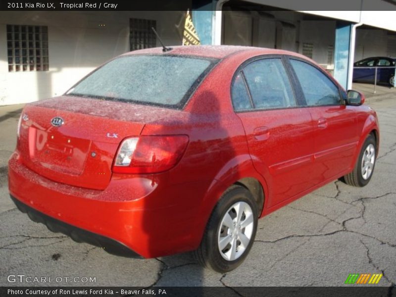 Tropical Red / Gray 2011 Kia Rio LX