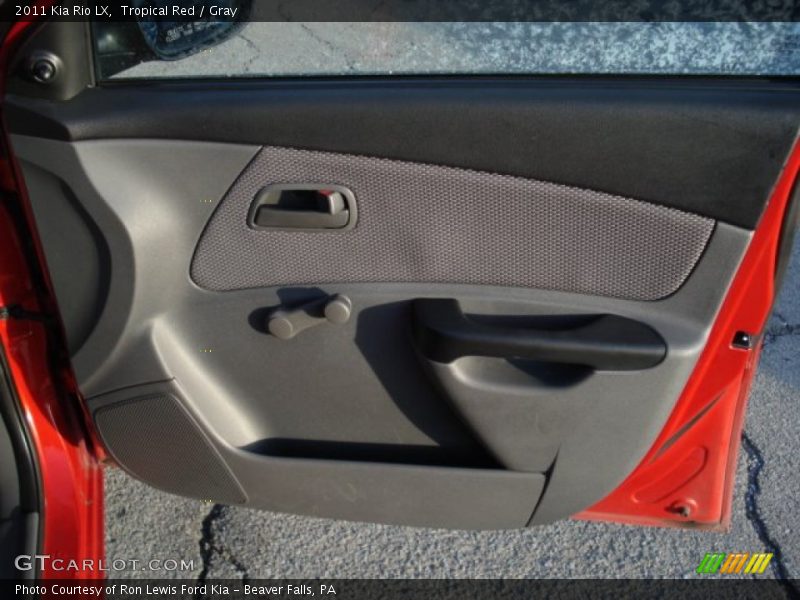 Tropical Red / Gray 2011 Kia Rio LX