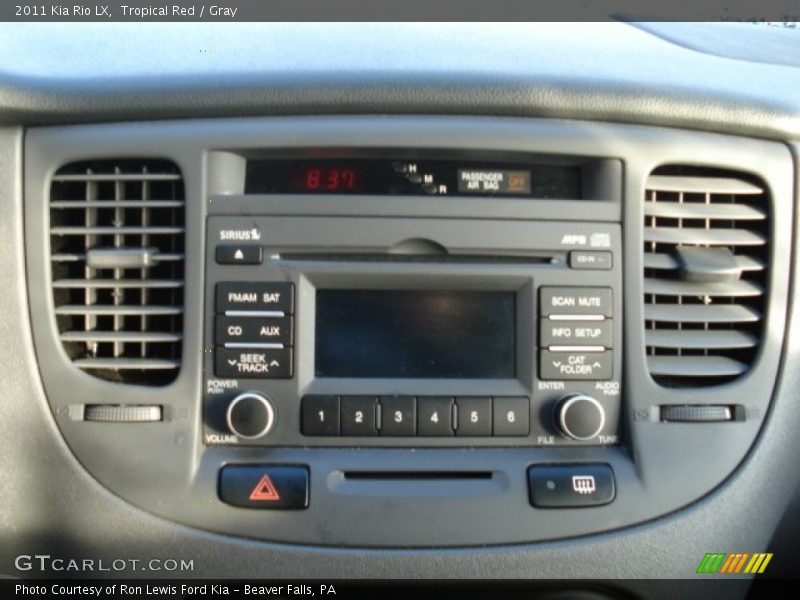 Tropical Red / Gray 2011 Kia Rio LX