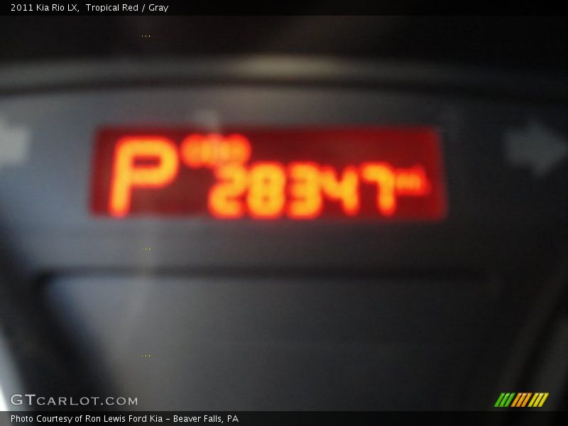 Tropical Red / Gray 2011 Kia Rio LX
