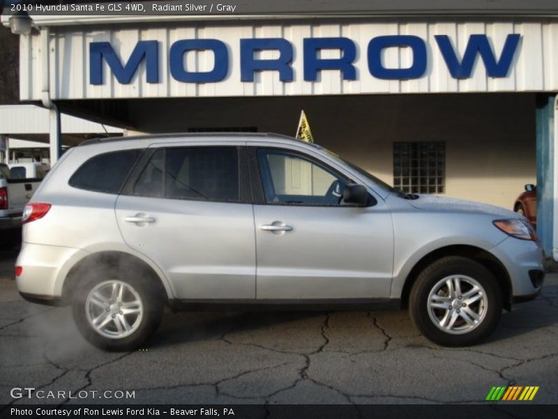 Radiant Silver / Gray 2010 Hyundai Santa Fe GLS 4WD