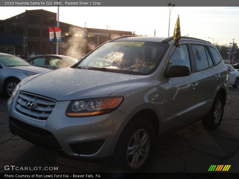 Radiant Silver / Gray 2010 Hyundai Santa Fe GLS 4WD