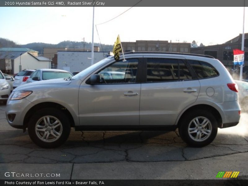 Radiant Silver / Gray 2010 Hyundai Santa Fe GLS 4WD