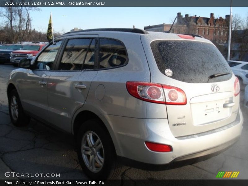 Radiant Silver / Gray 2010 Hyundai Santa Fe GLS 4WD