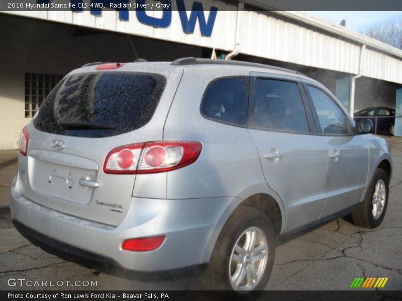 Radiant Silver / Gray 2010 Hyundai Santa Fe GLS 4WD