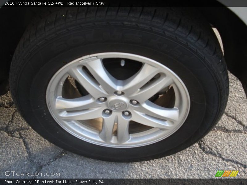 Radiant Silver / Gray 2010 Hyundai Santa Fe GLS 4WD
