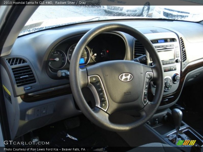 Radiant Silver / Gray 2010 Hyundai Santa Fe GLS 4WD