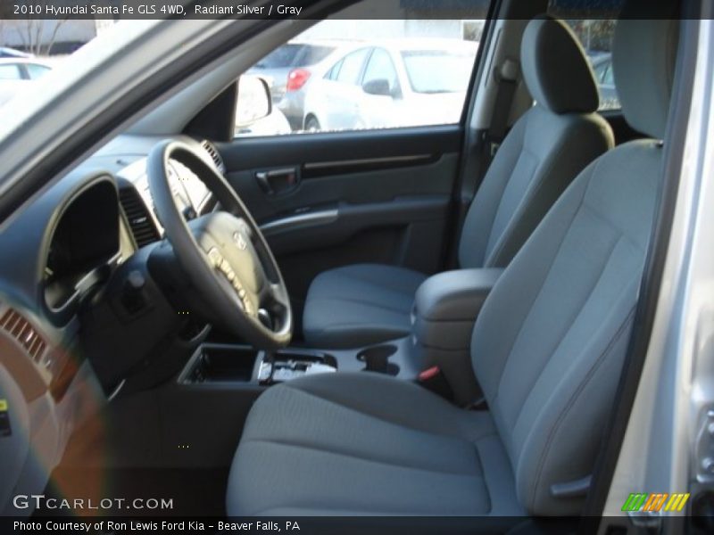 Radiant Silver / Gray 2010 Hyundai Santa Fe GLS 4WD