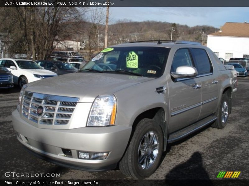 Gold Mist / Ebony/Ebony 2007 Cadillac Escalade EXT AWD