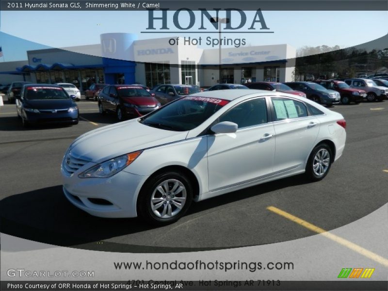 Shimmering White / Camel 2011 Hyundai Sonata GLS
