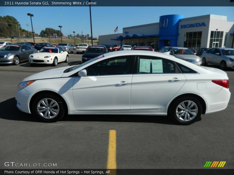 Shimmering White / Camel 2011 Hyundai Sonata GLS