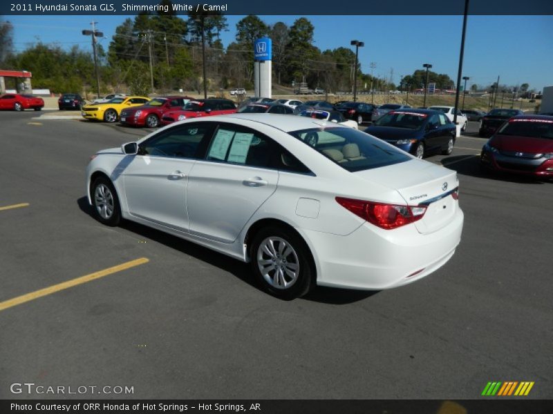 Shimmering White / Camel 2011 Hyundai Sonata GLS