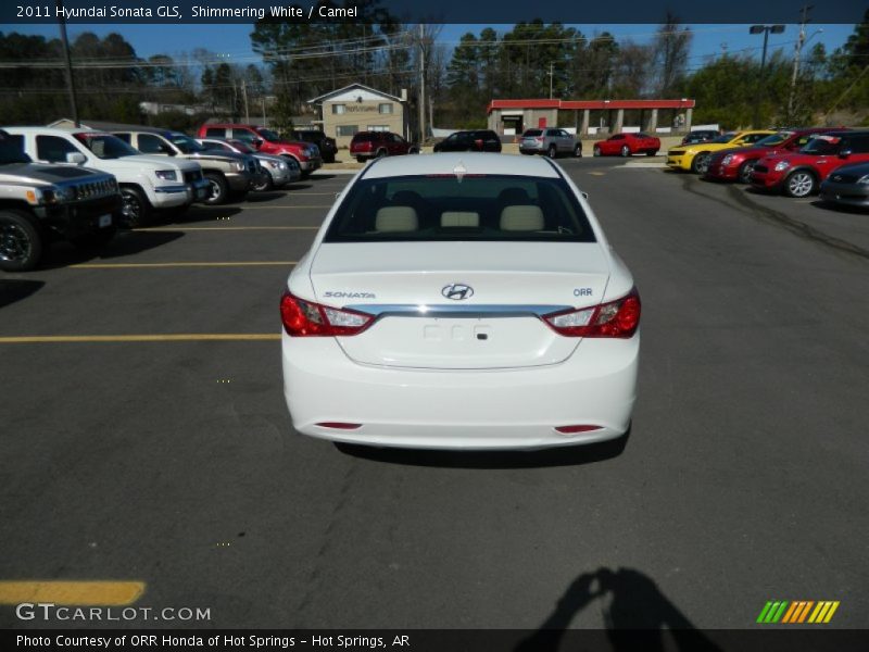 Shimmering White / Camel 2011 Hyundai Sonata GLS