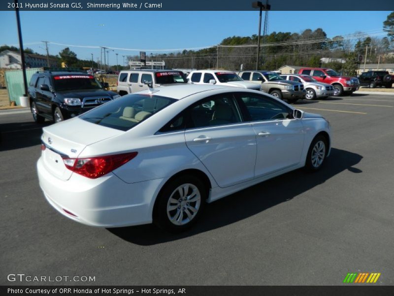 Shimmering White / Camel 2011 Hyundai Sonata GLS
