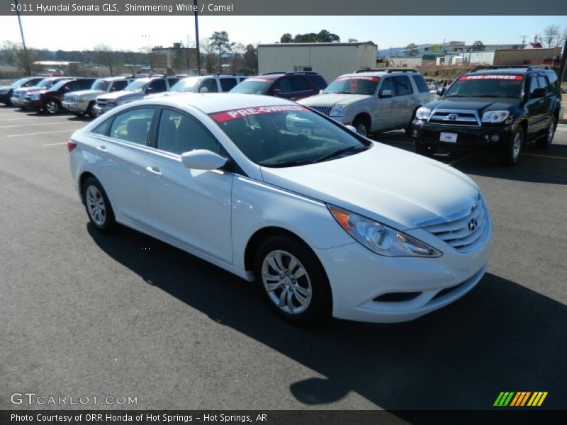 Shimmering White / Camel 2011 Hyundai Sonata GLS
