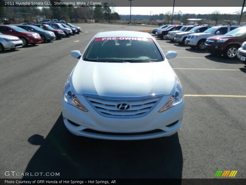 Shimmering White / Camel 2011 Hyundai Sonata GLS