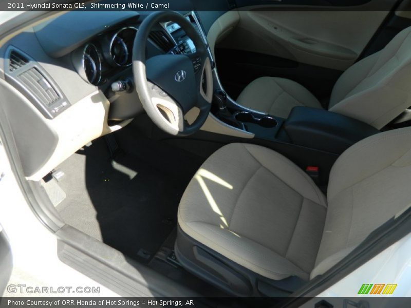 Shimmering White / Camel 2011 Hyundai Sonata GLS