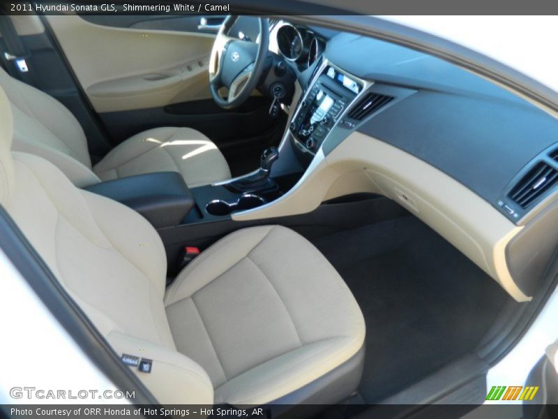 Shimmering White / Camel 2011 Hyundai Sonata GLS