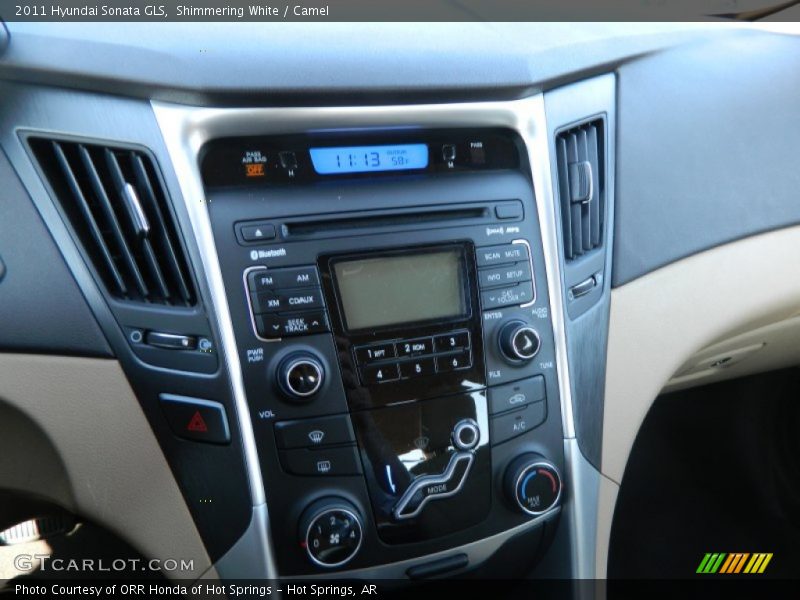 Shimmering White / Camel 2011 Hyundai Sonata GLS