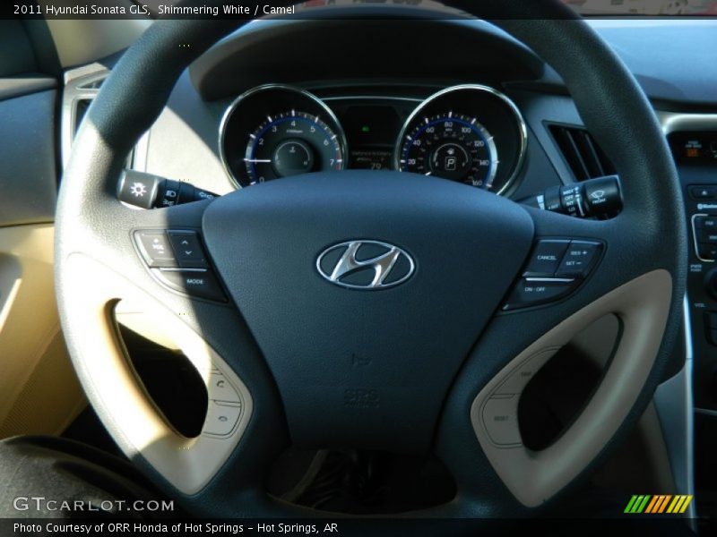 Shimmering White / Camel 2011 Hyundai Sonata GLS